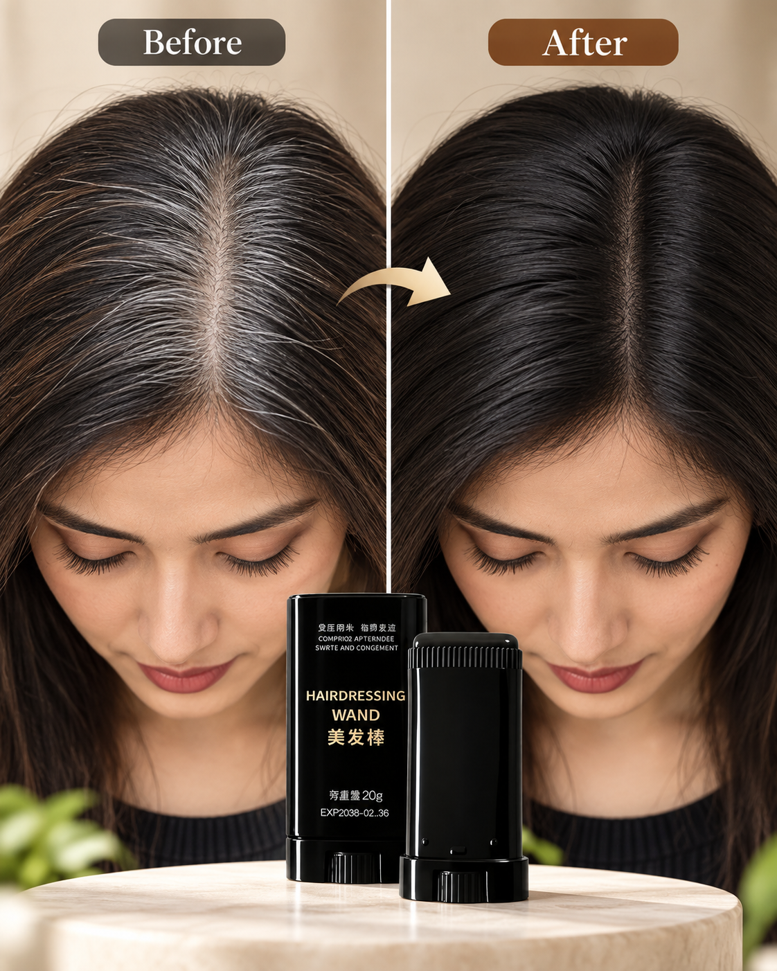 Instant Waterproof Hair Color Comb - Quick Root Touch-Up Stick