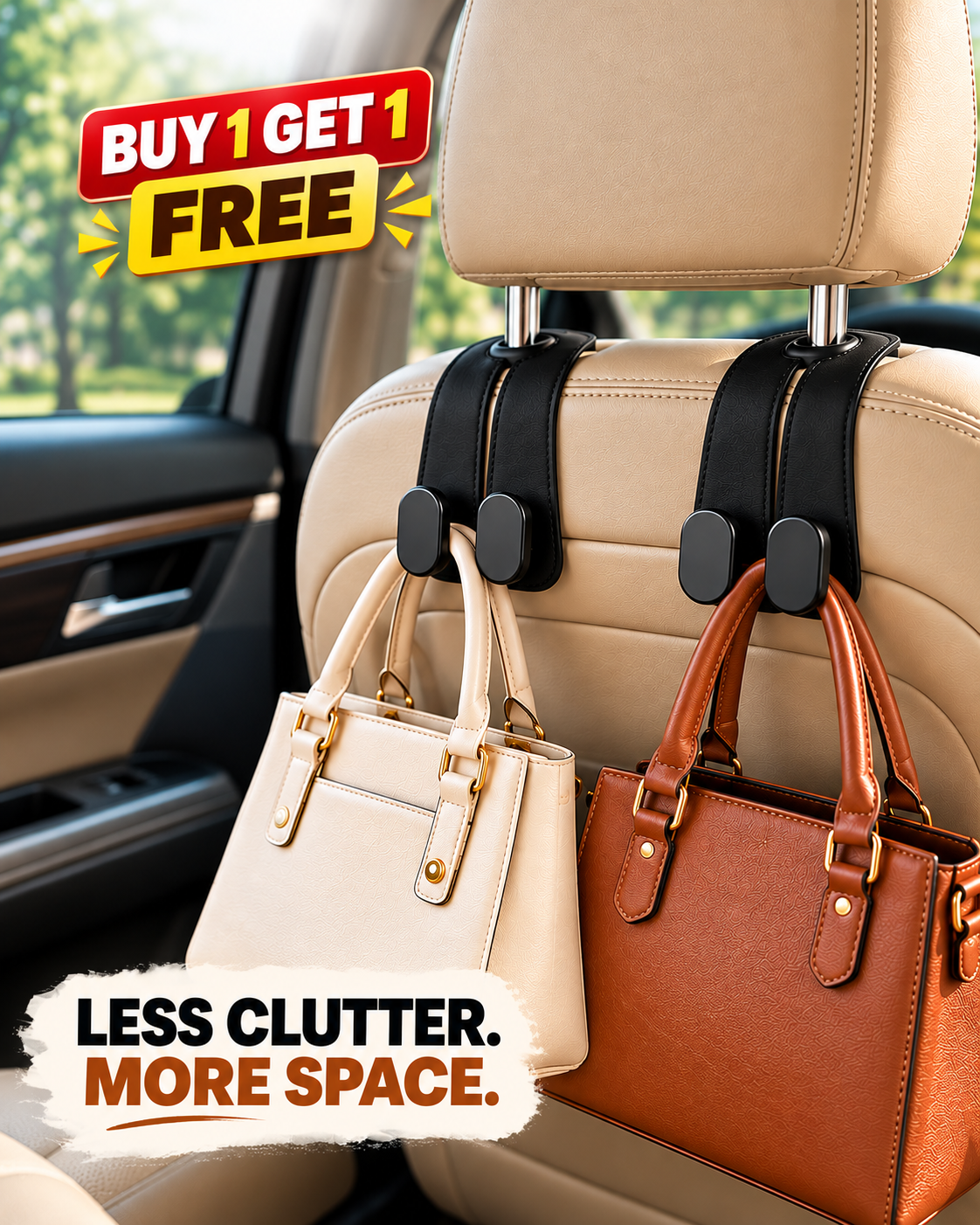 Car Seat Headrest Hooks | Buy 1 Get 1 FREE