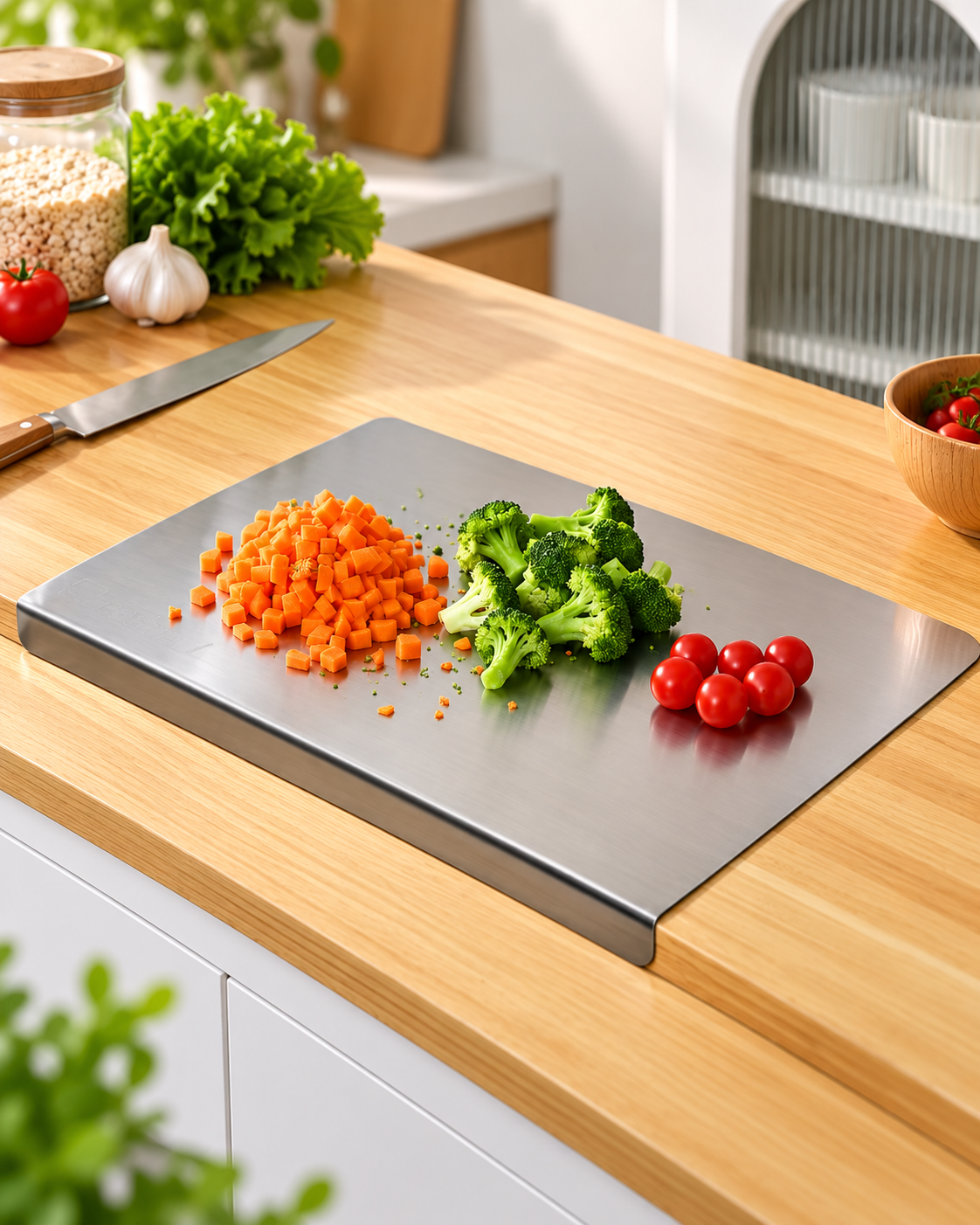 Not My Store™ Stainless Steel Chopping Board | Hygienic, Rust-Proof & Built to Last