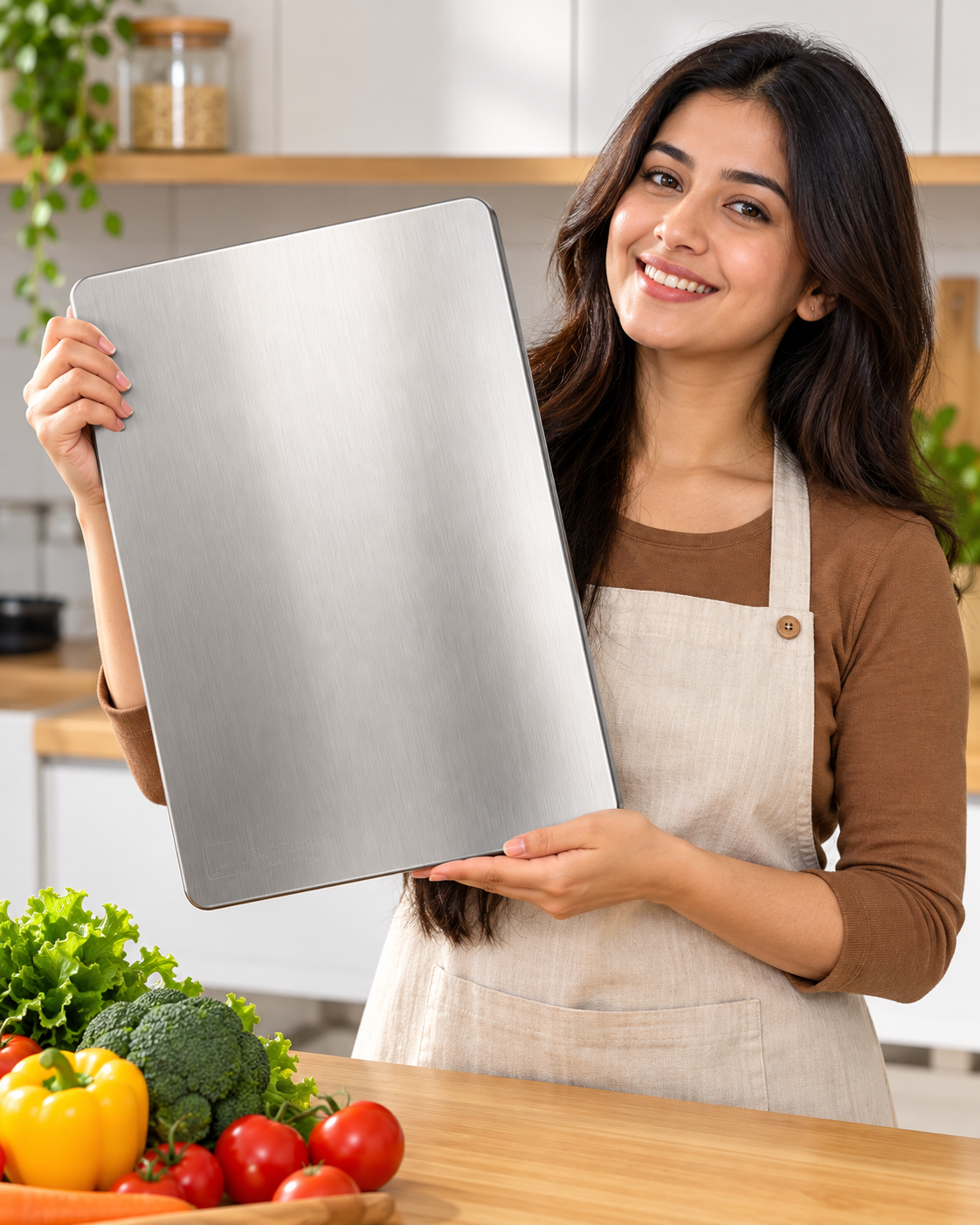 Not My Store™ Stainless Steel Chopping Board | Hygienic, Rust-Proof & Built to Last