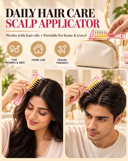 Transparent Scalp Massaging Oil Applicator Comb | Free Shipping Across India