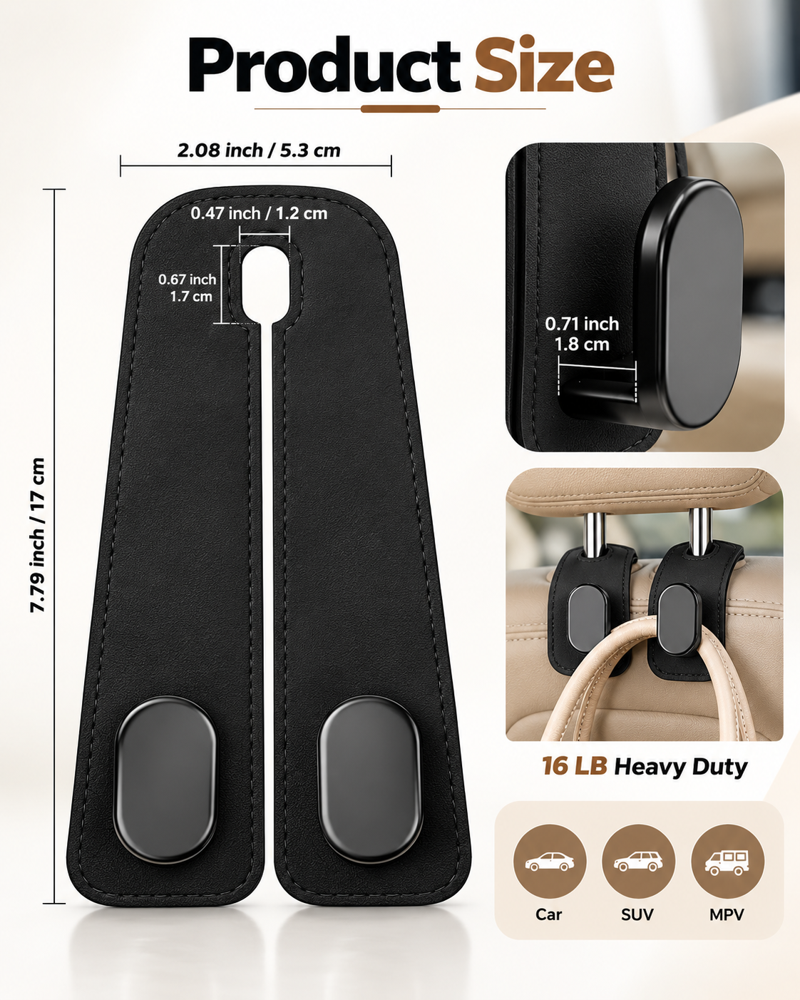 Car Seat Headrest Hooks | Buy 1 Get 1 FREE