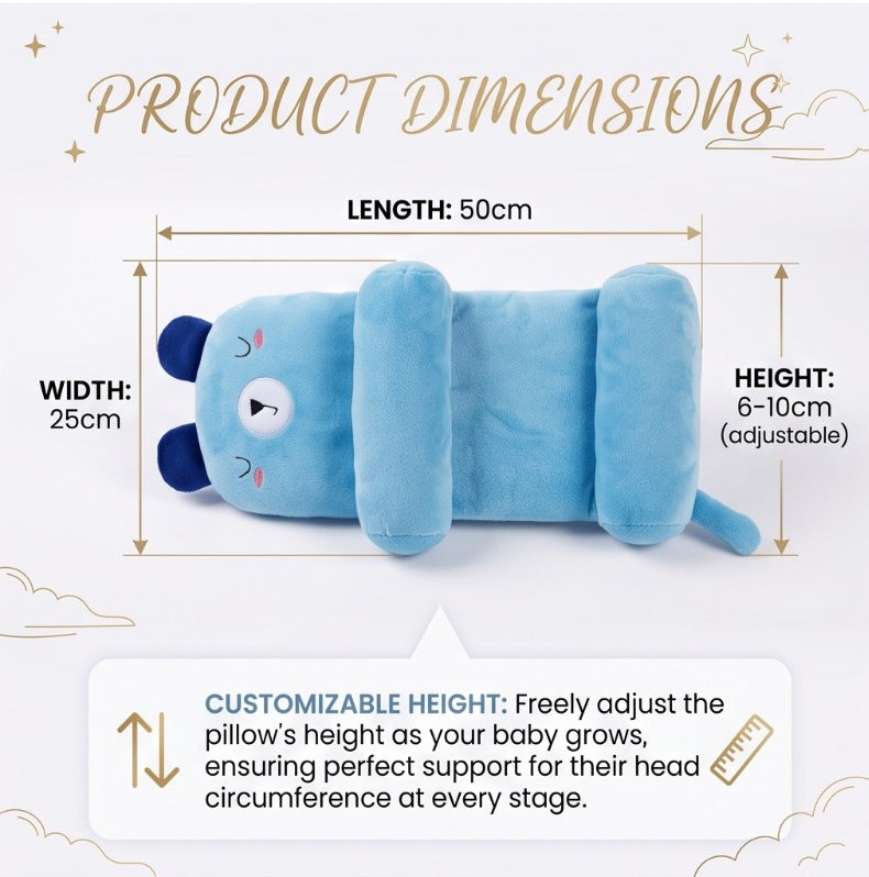 Not My Store™ Ergonomic Anti-Roll Baby Support Pillow | Prevent Flat Head Syndrome