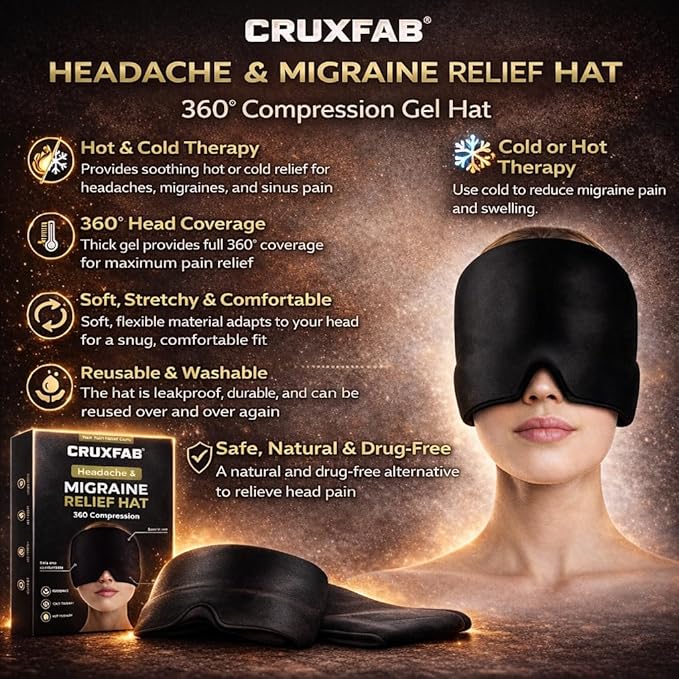 Not My Store™ 360° Gel Migraine & Headache Relief Cap | Hot & Cold Therapy